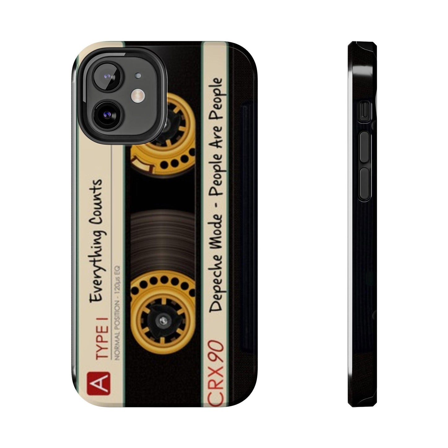 Nostalgic Old Cassette Tape with Yellow wheels iPhone Cases