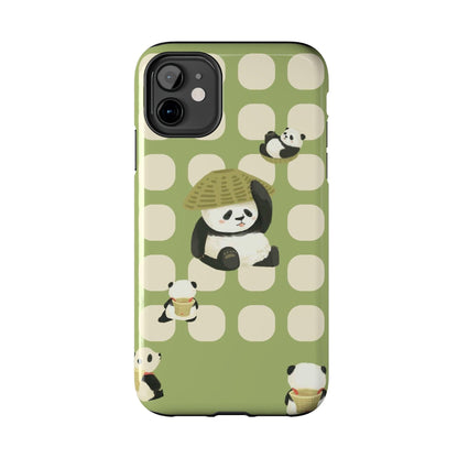 Bamboo Basket Pandas iPhone Cases