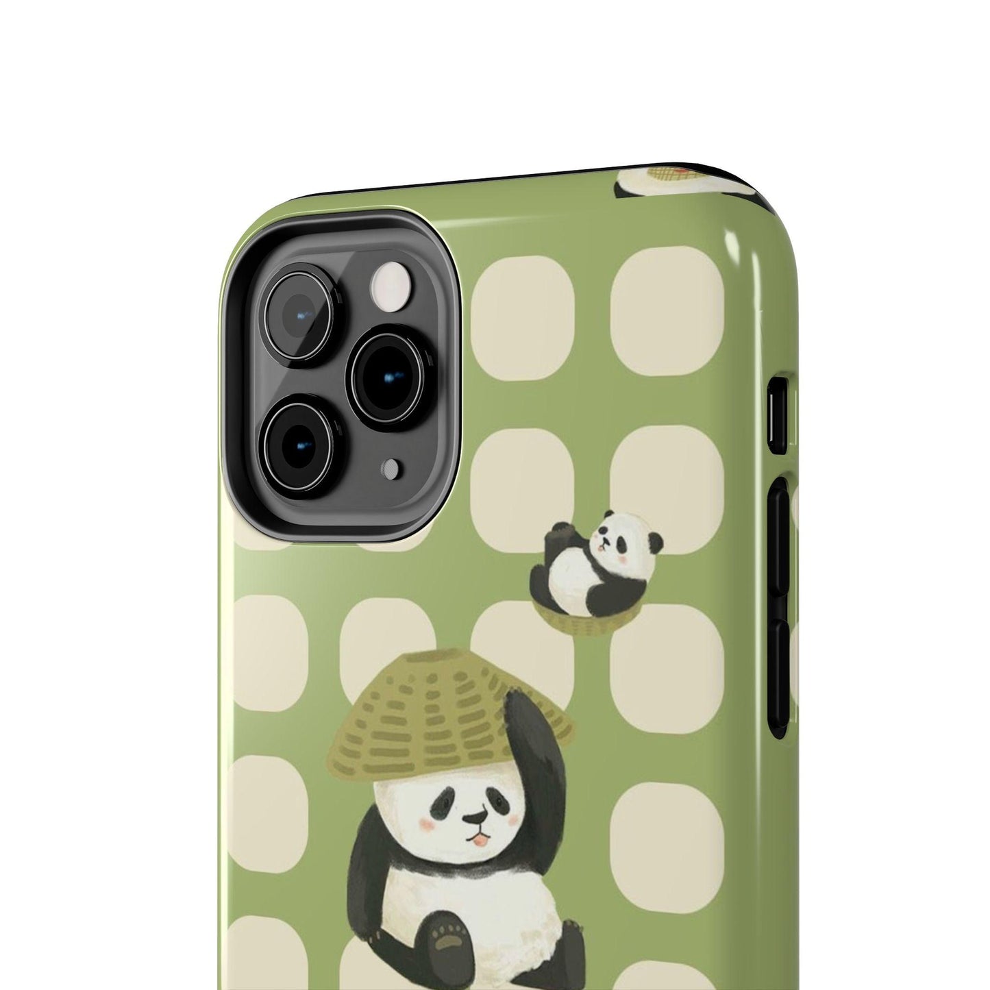 Bamboo Basket Pandas iPhone Cases