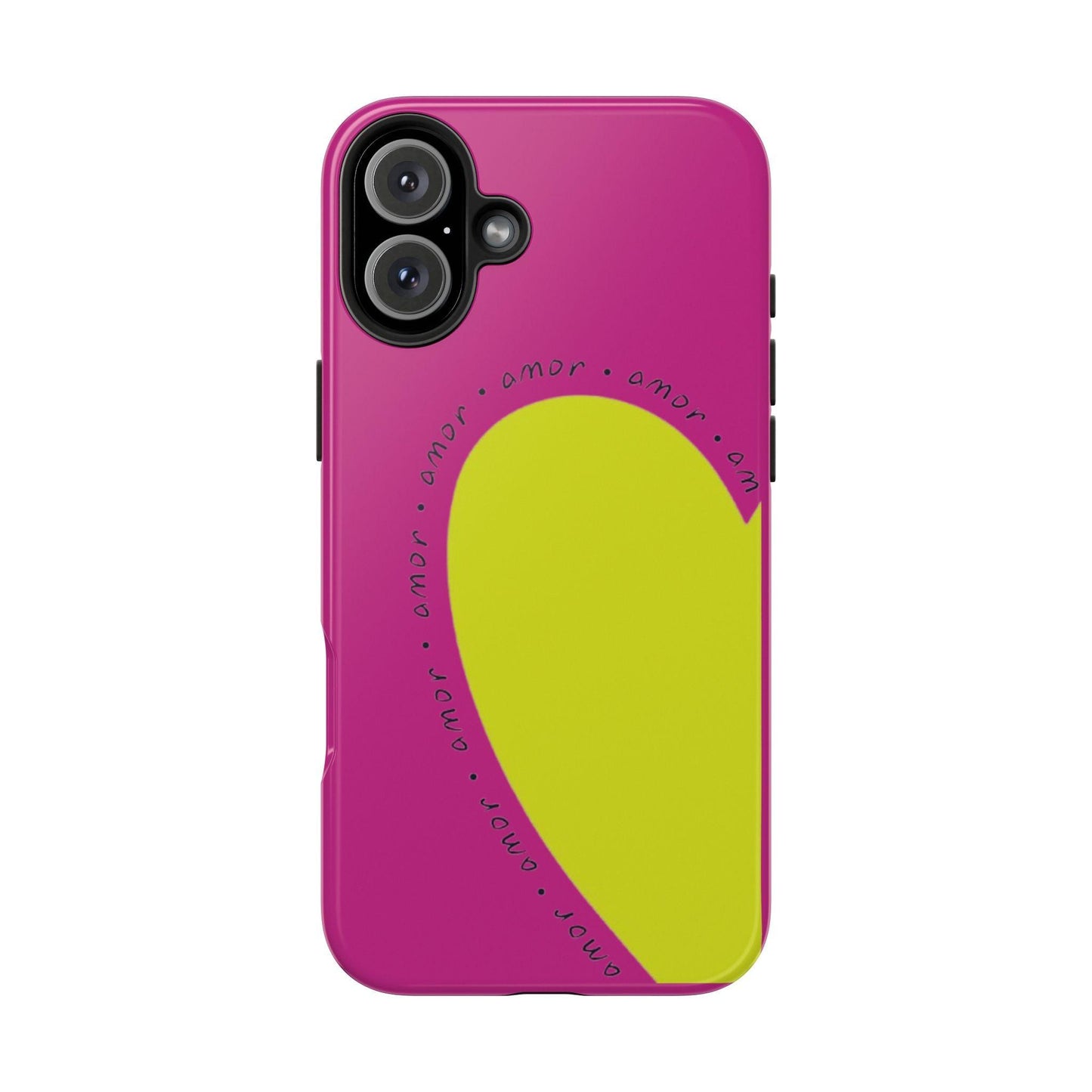 Amor Neon Heart Tough iPhone Cases