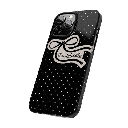 Polka Bow Elegance iPhone Cases