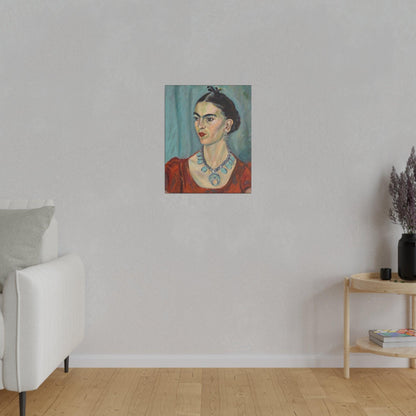 Frida Kahlo 1933 vintage woman portrait painting by Magda Pach on Matte Canvas Stretched 0.75