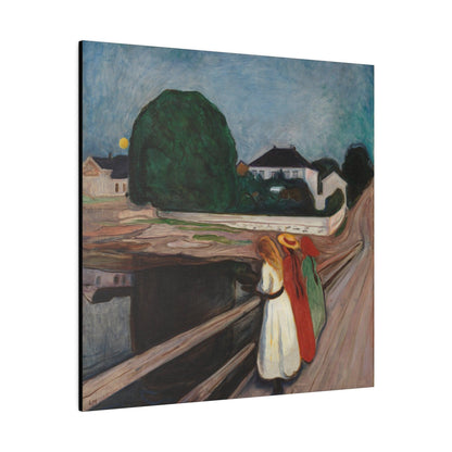 Edvard Munch's The Girls on the Bridge 1901  Matte Canvas Stretched 0.75