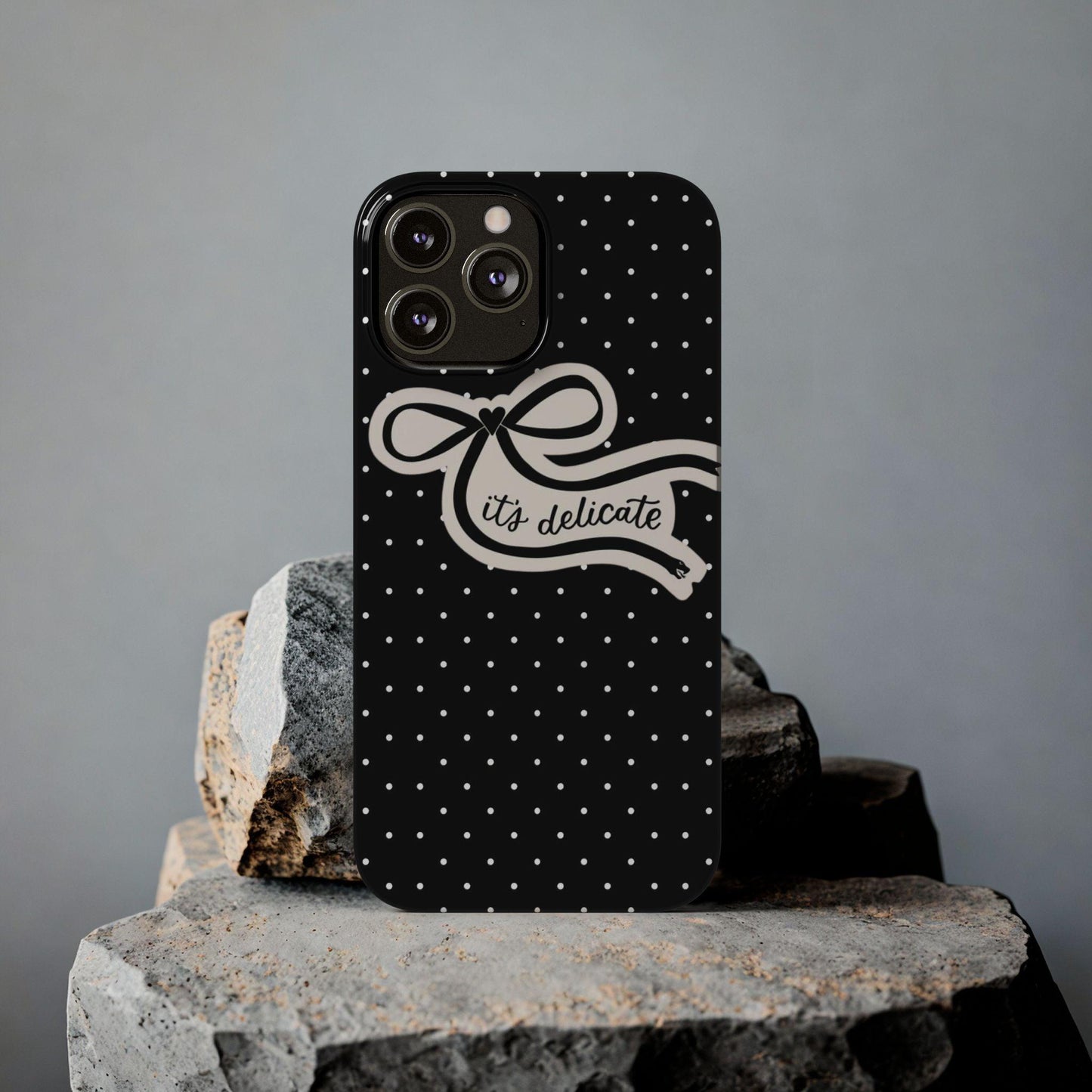 Polka Bow Elegance iPhone Cases