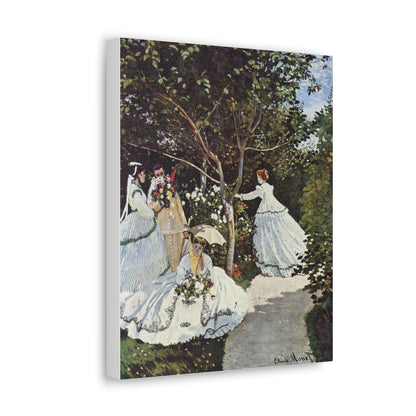 Claude Monet's Women in the Garden (1866) - Canvas Gallery Wraps