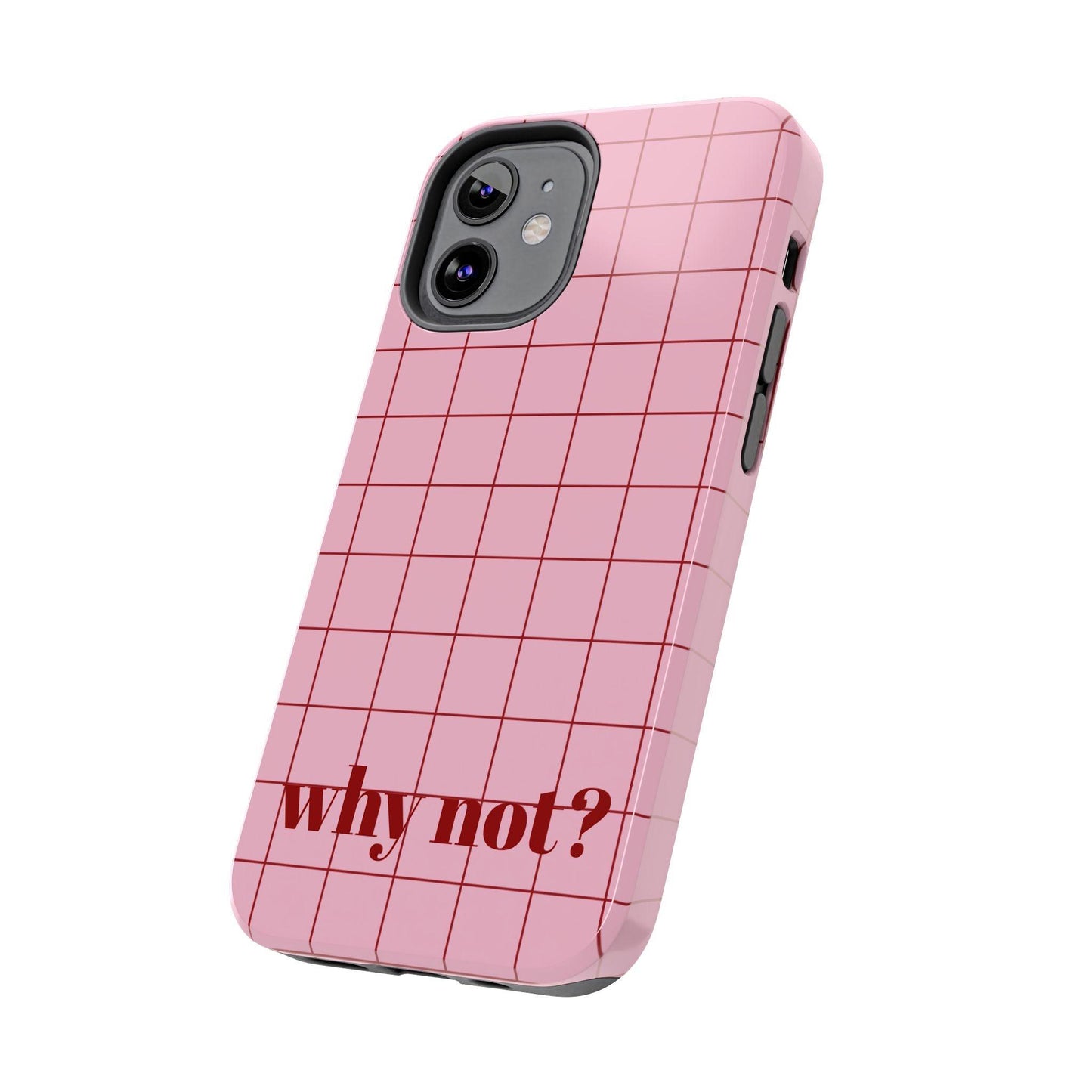 why not? Quirky Tough iPhone Cases - Pink & Red