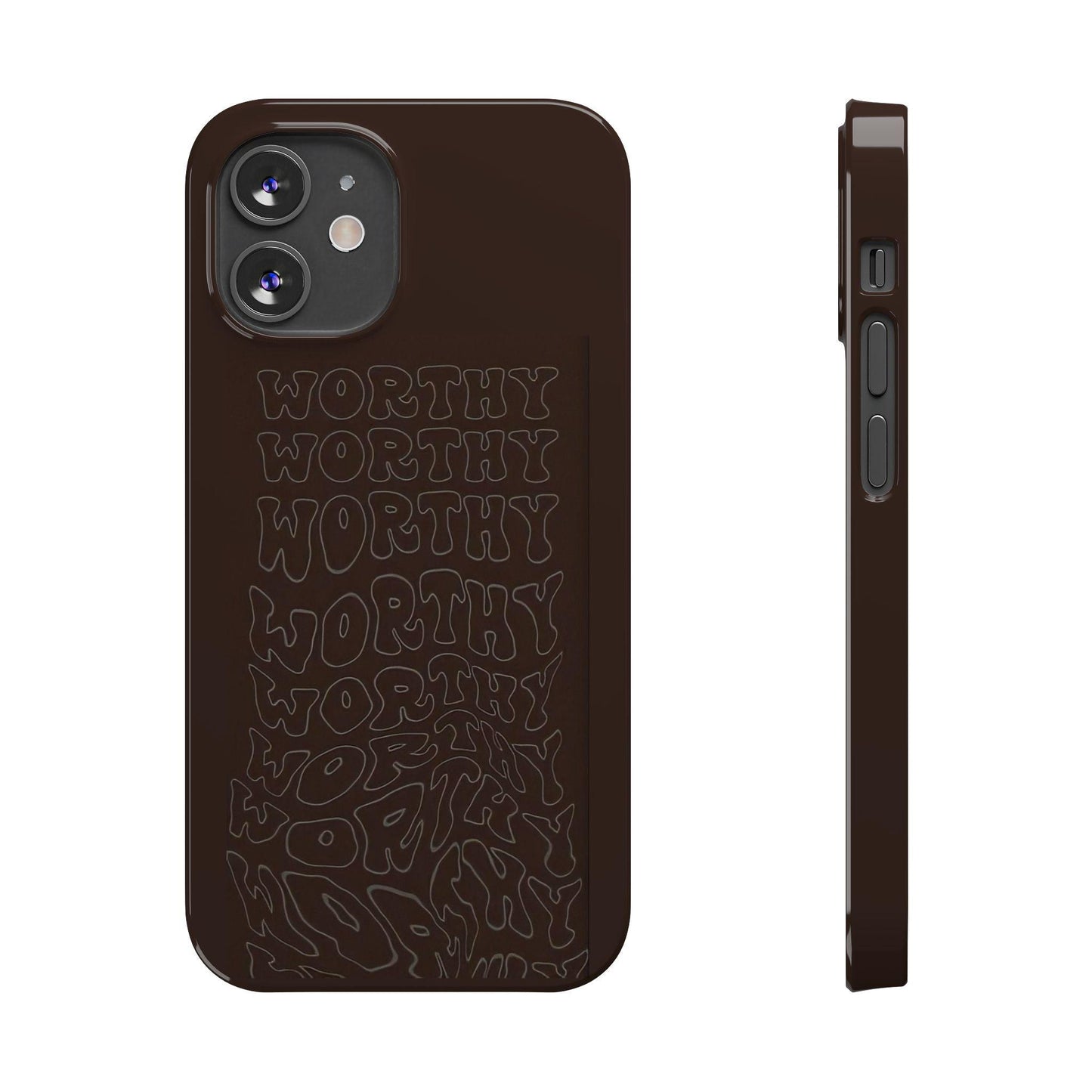 Worthy Brown Slim iPhone Cases