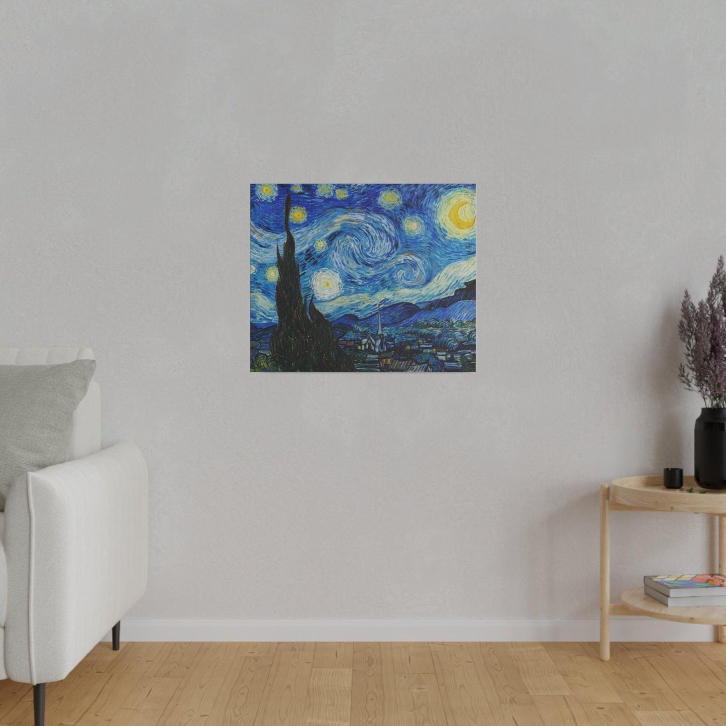 Vincent Van Gogh's The Starry Night (1889) - Matte Canvas, Stretched, 0.75"