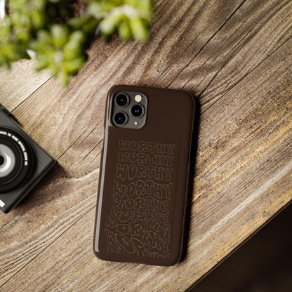 Worthy Brown Slim iPhone Cases