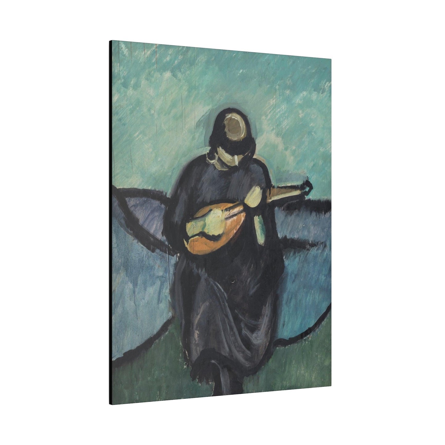 Mandolin player by Harald Giersing - Matte Canvas, Stretched, 0.75"