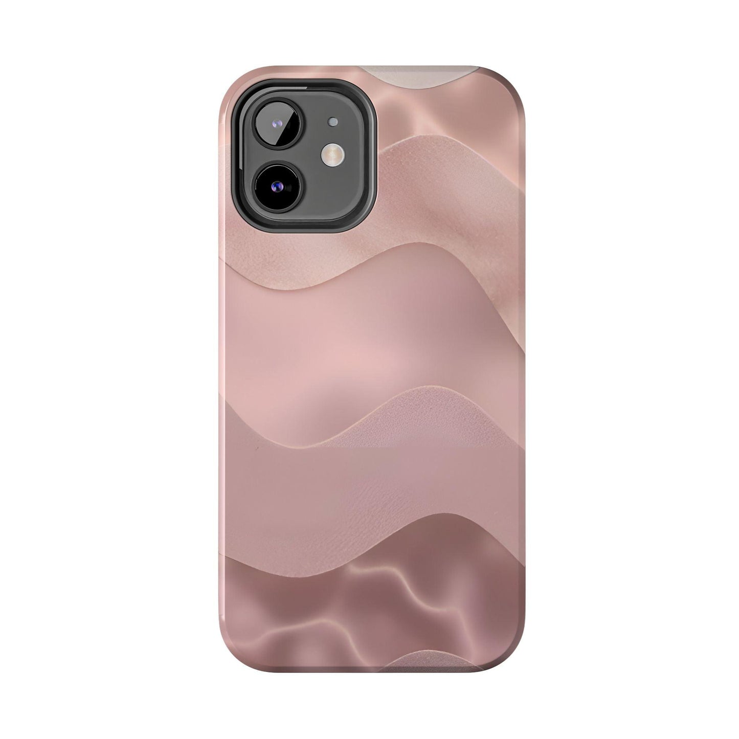 Blush Wave Satin Sandscape Tough iPhone Cases