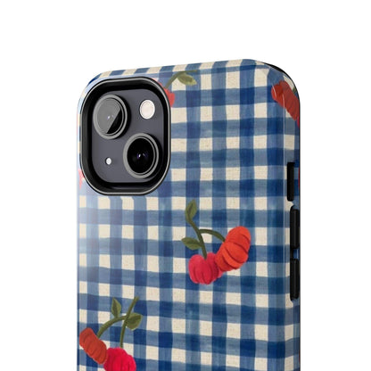 Charming Gingham Tough iPhone Cases