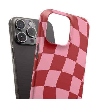 Twist & Check Red Snap iPhone Cases