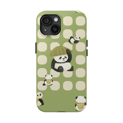 Bamboo Basket Pandas iPhone Cases