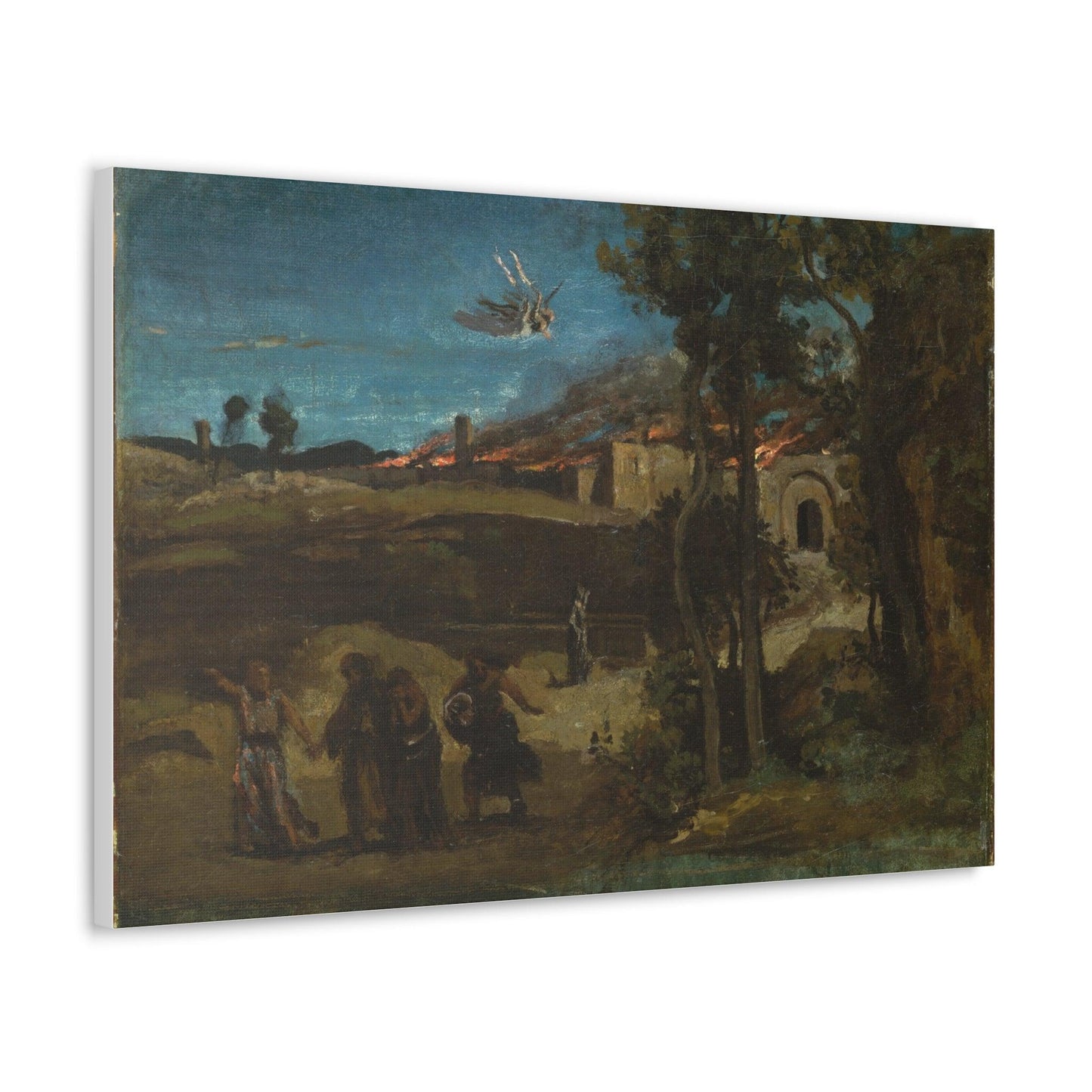 Study for The Destruction of Sodom by Camille Corot - Canvas Gallery Wraps