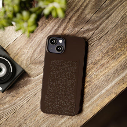 Worthy Brown Slim iPhone Cases