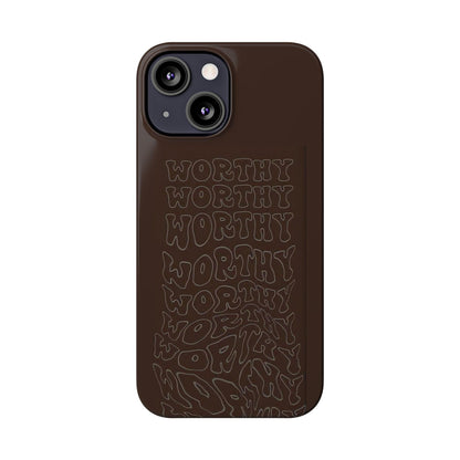 Worthy Brown Slim iPhone Cases