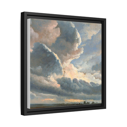 Study of Clouds with a Sunset near Rome (1786-1801)  by Simon Alexandre Clément - Matte Canvas, Black Framed