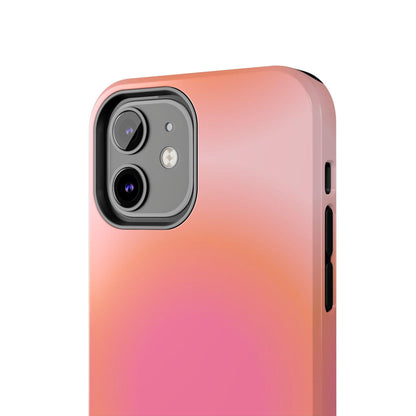 Coral Blushed Aura Tough iPhone Cases