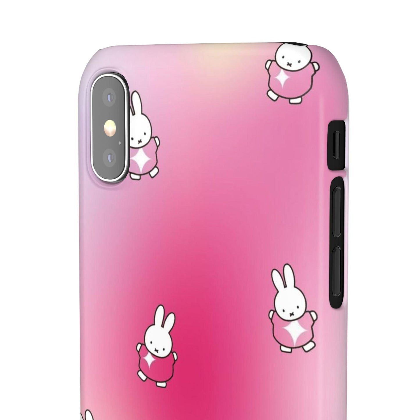 The Bunny Aura Pink Snap Cases