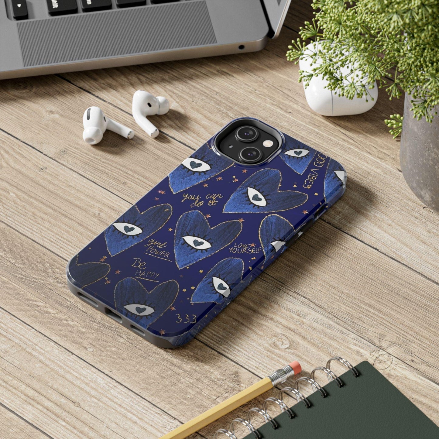 Lucky Midnight Blue Eyes Tough iPhone Cases