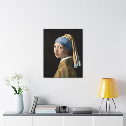 Girl with a Pearl Earring 1665 by Johannes Vermeer painting on a Canvas Gallery Wraps