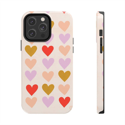 Cutesy Hearts Tough iPhone Cases