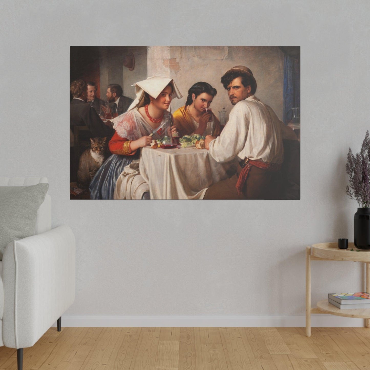 From a Roman osteria by Carl Bloch - Matte Canvas, Stretched, 0.75"