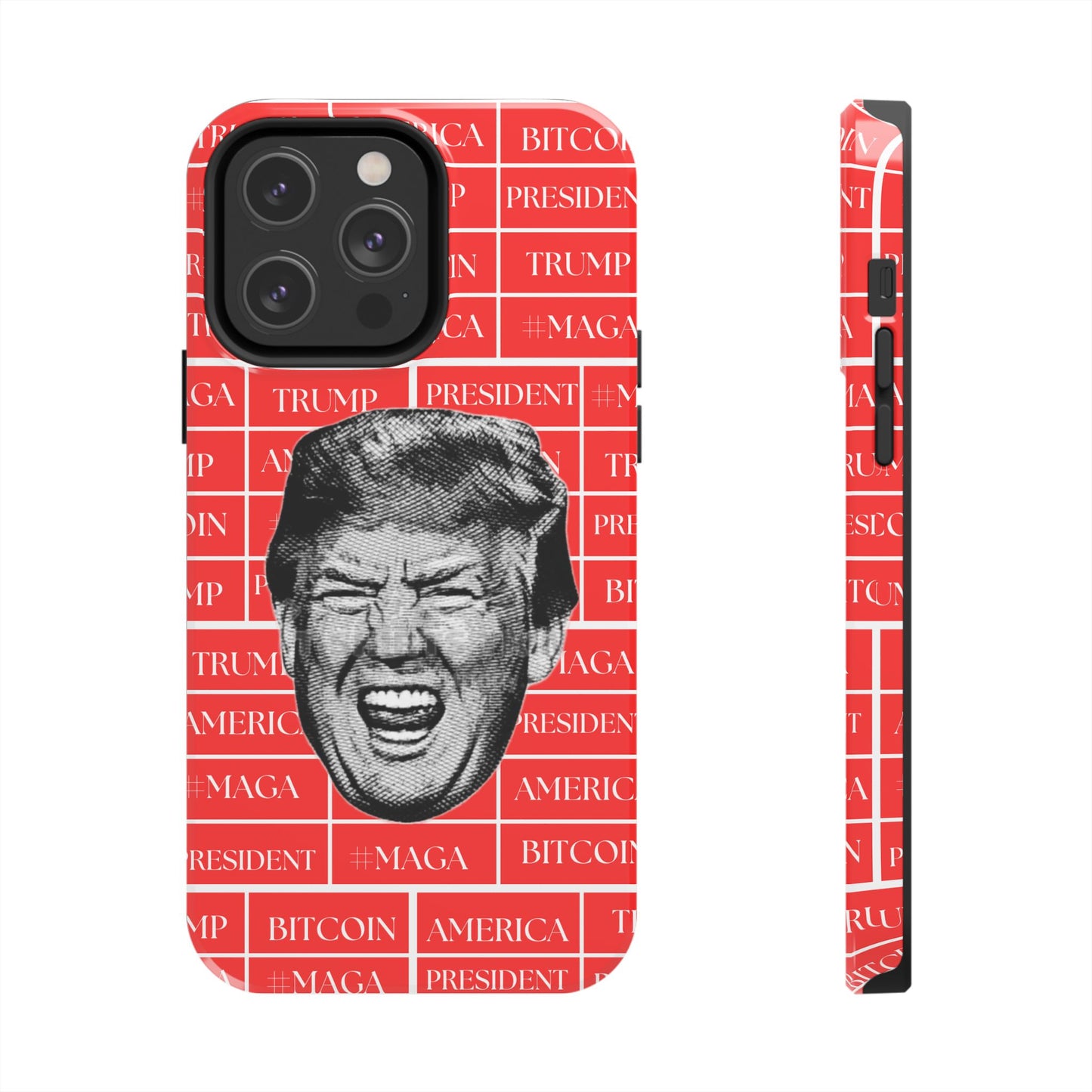 Bold Donald Trump Tough Phone Case - #MAGA & Bitcoin Design