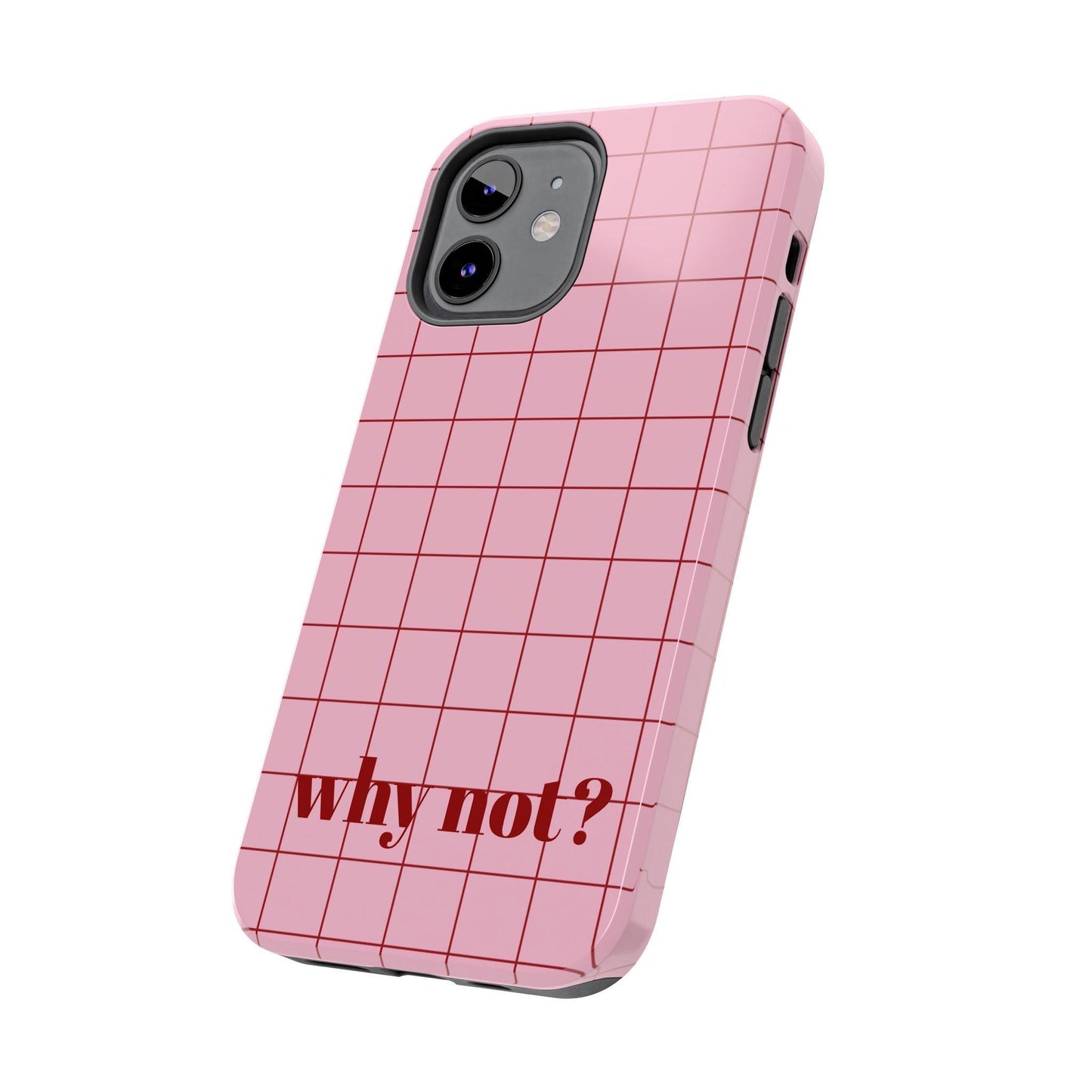 why not? Quirky Tough iPhone Cases - Pink & Red