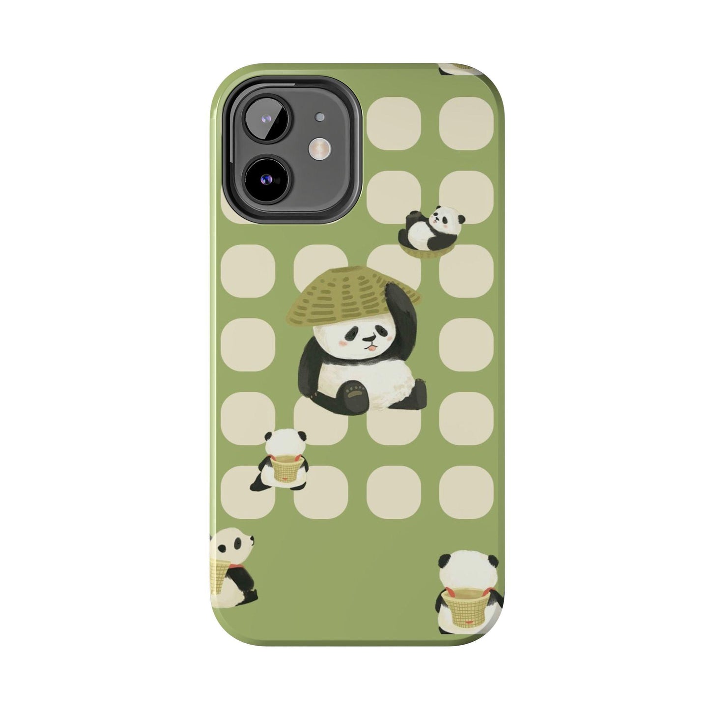 Bamboo Basket Pandas iPhone Cases