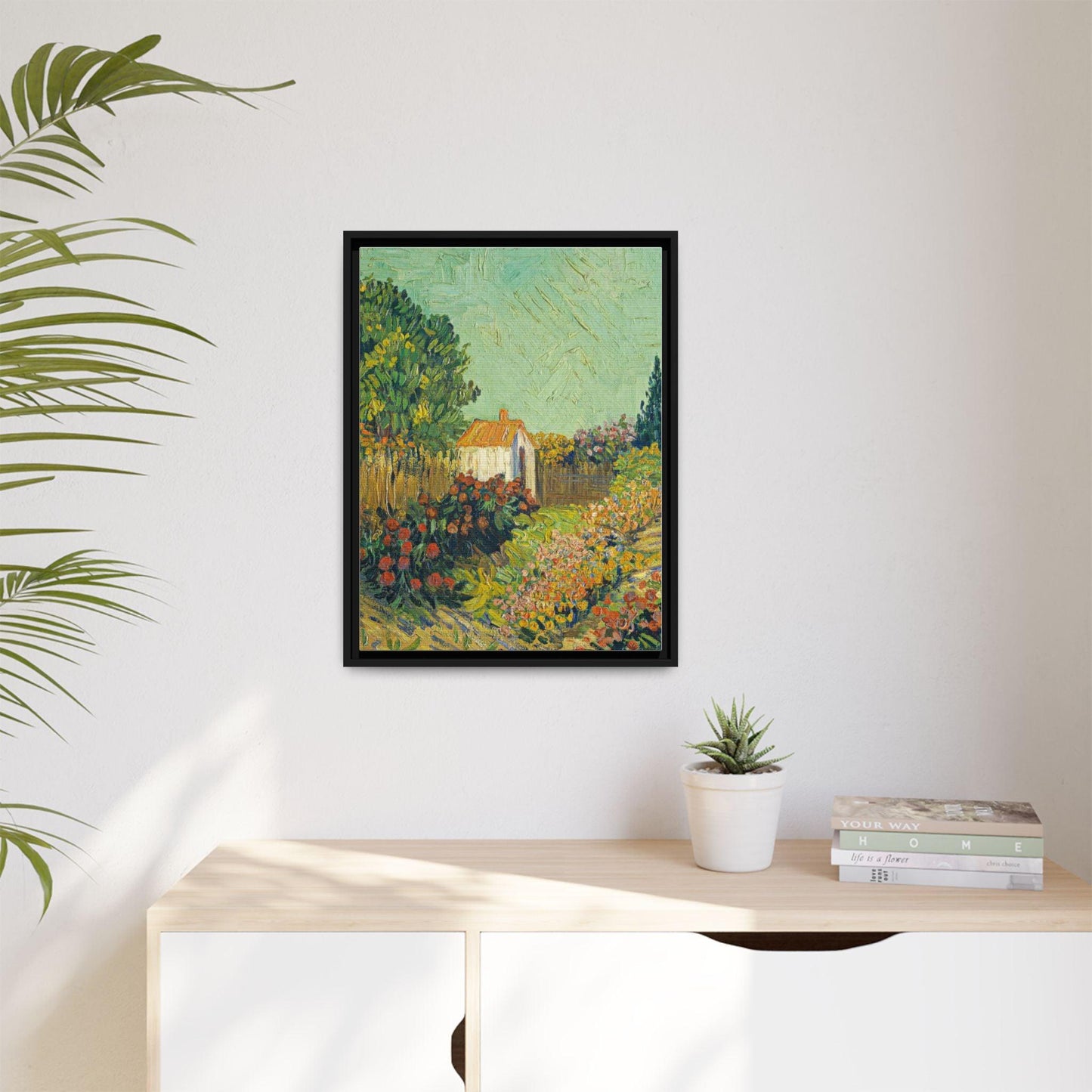 Vincent van Gogh's Landscape (ca. 1925-1928) - Matte Canvas, Black Framed