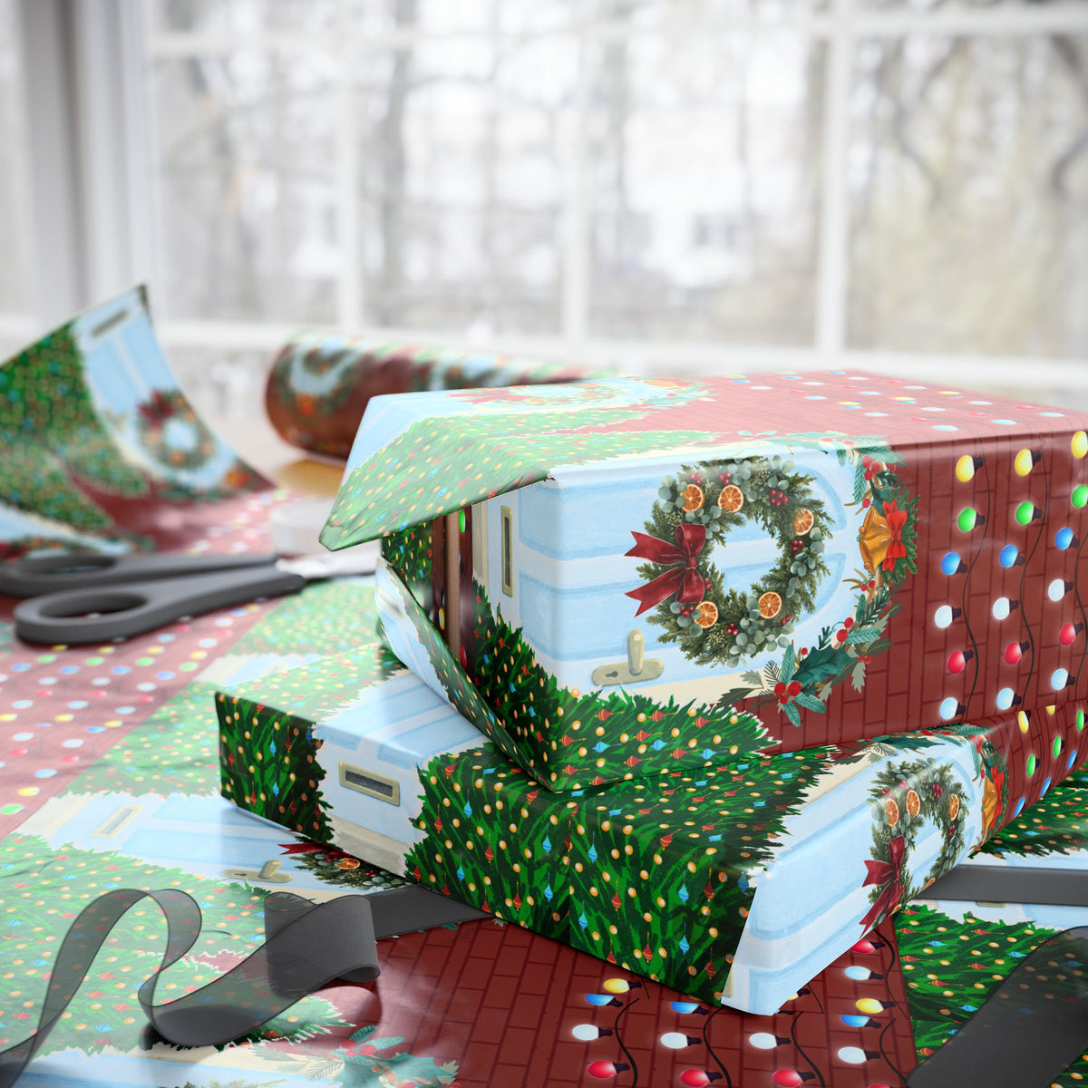 Home for Christmas Wrapping Paper Roll