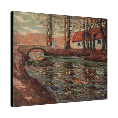 River Landscape by Ernest Lawson - Matte Canvas, Stretched, 0.75"