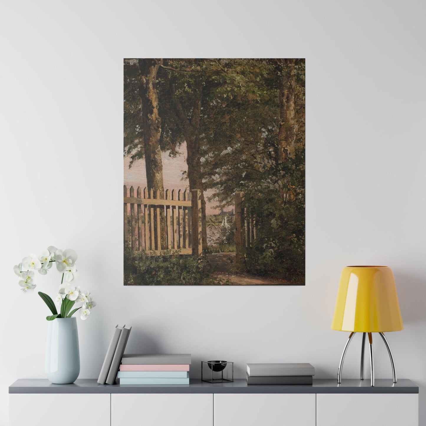 The Garden Gate of the Artist's Home at Blegdammen by Christen Købke - Matte Canvas, Stretched, 0.75"