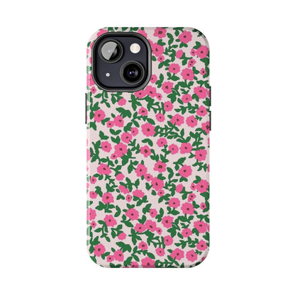 Spring Edition Pink Floral Tough iPhone Cases