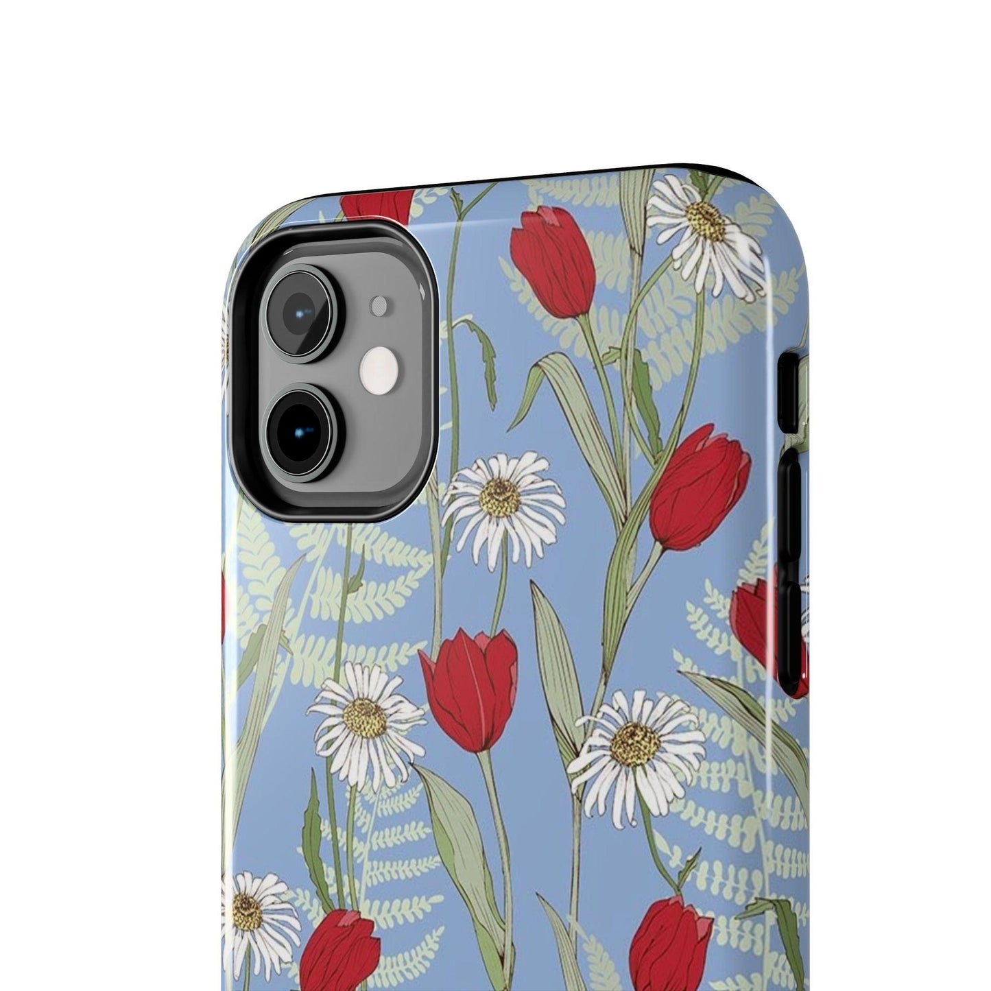 Blooms on Blue Tough iPhone Cases