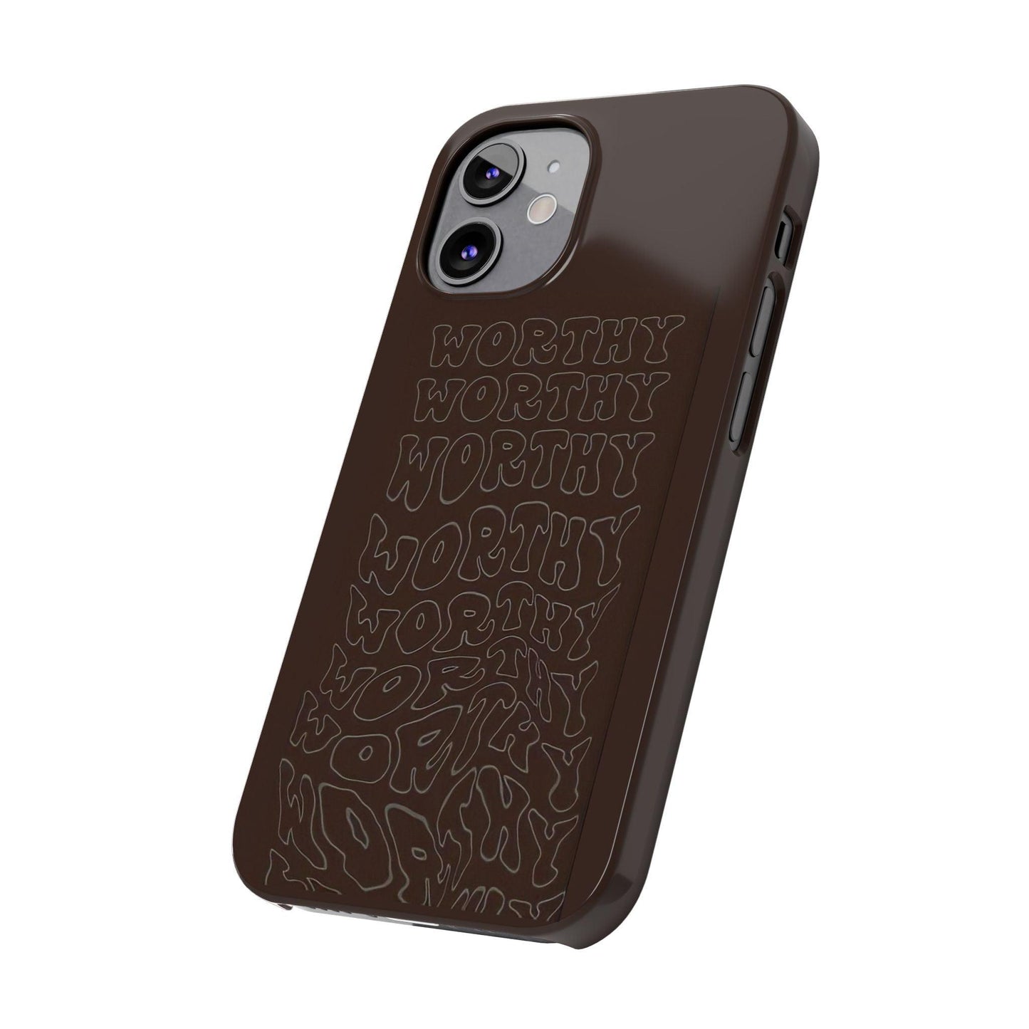 Worthy Brown Slim iPhone Cases