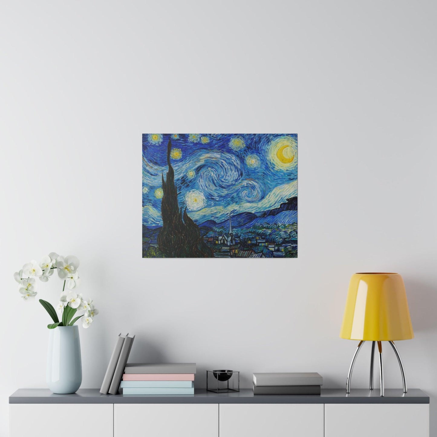 Vincent Van Gogh's The Starry Night (1889) - Matte Canvas, Stretched, 0.75"