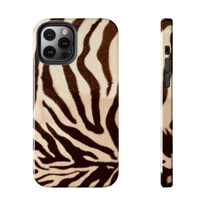 Taupe Twilights Stripe Tough iPhone Cases