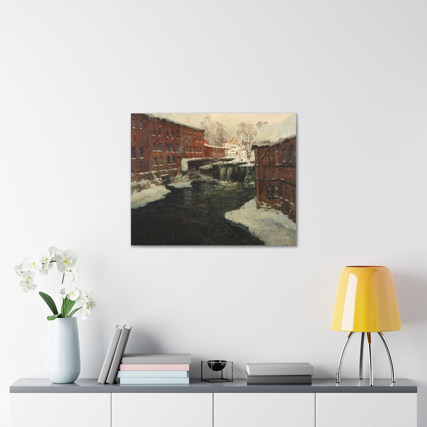 Claude Monet's Mill Scene - Canvas Gallery Wraps