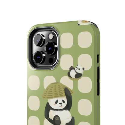 Bamboo Basket Pandas iPhone Cases