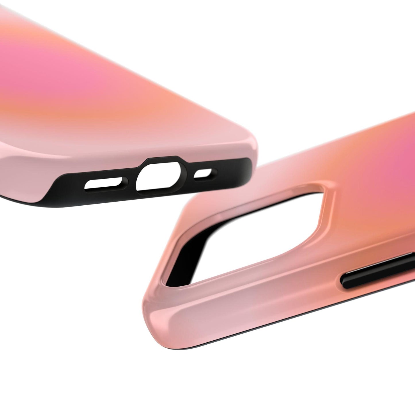 Coral Blushed Aura Tough iPhone Cases