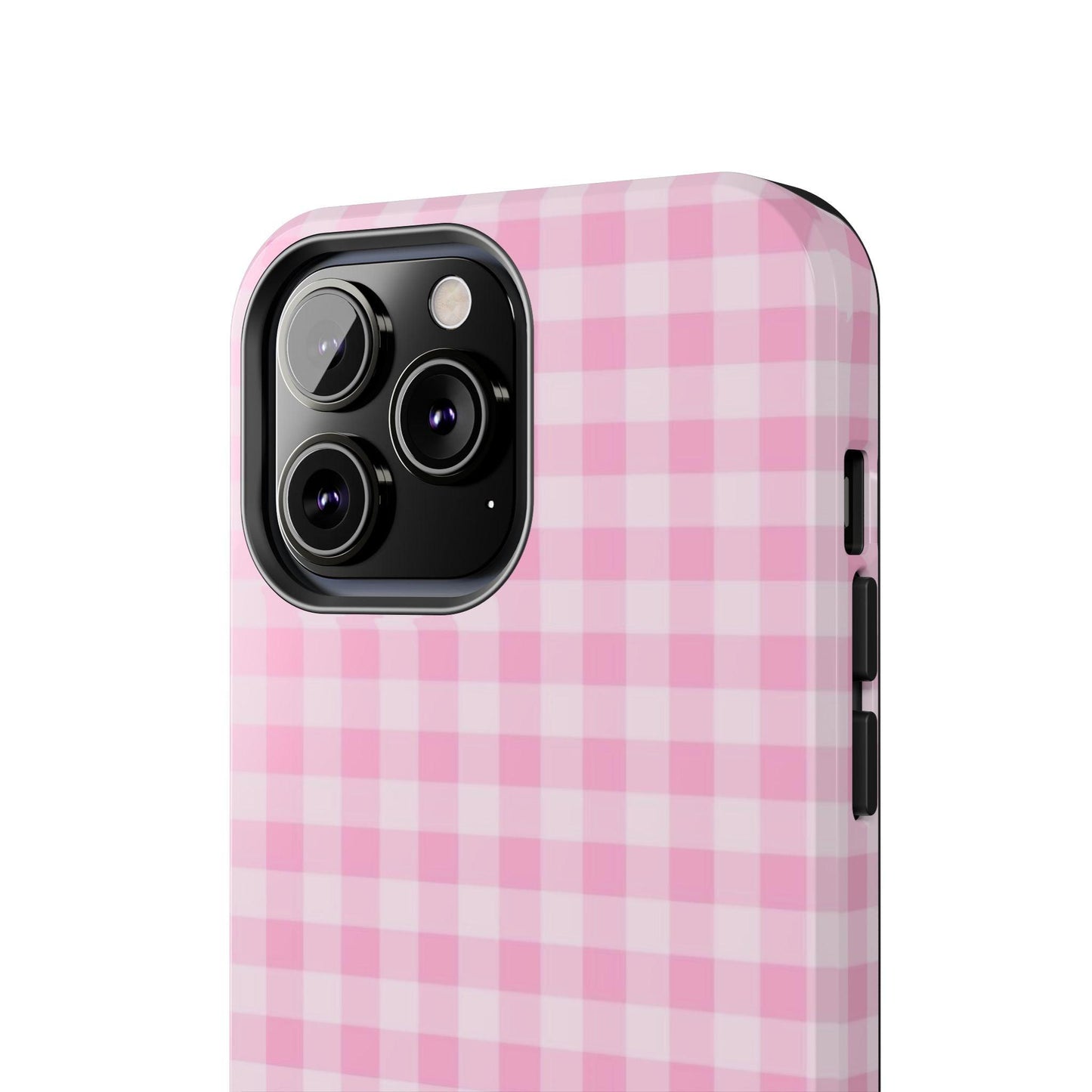 Pink Gingham Tough iPhone Cases