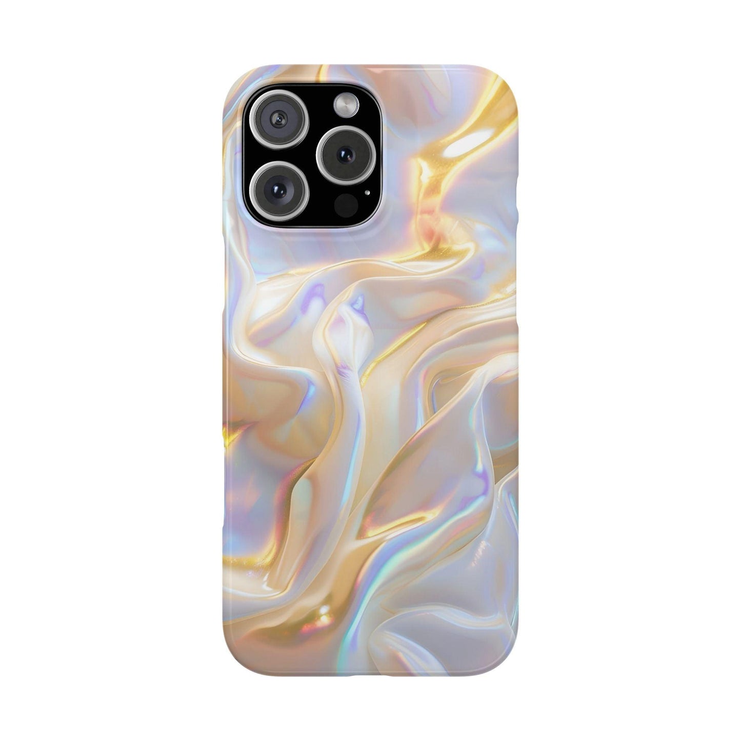 Iridescent Silk Flow Slim iPhone Cases