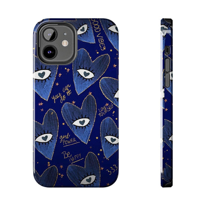 Lucky Midnight Blue Eyes Tough iPhone Cases