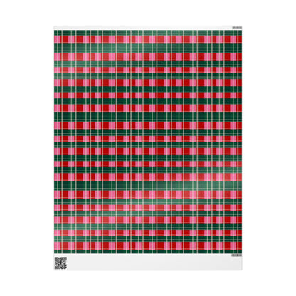 Miss Merry Tartan Christmas Gift Wrapping Paper