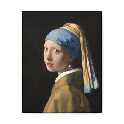 Girl with a Pearl Earring 1665 by Johannes Vermeer painting on a Canvas Gallery Wraps