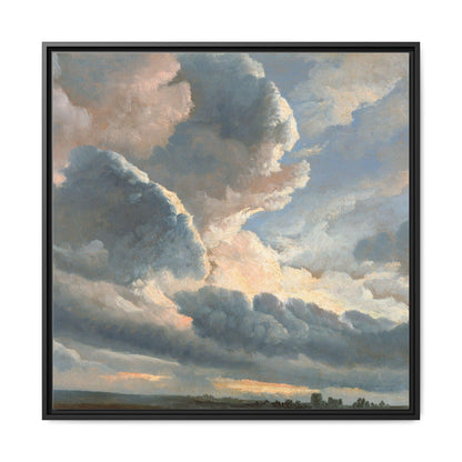 Study of Clouds with a Sunset near Rome (1786-1801)  by Simon Alexandre Clément - Matte Canvas, Black Framed