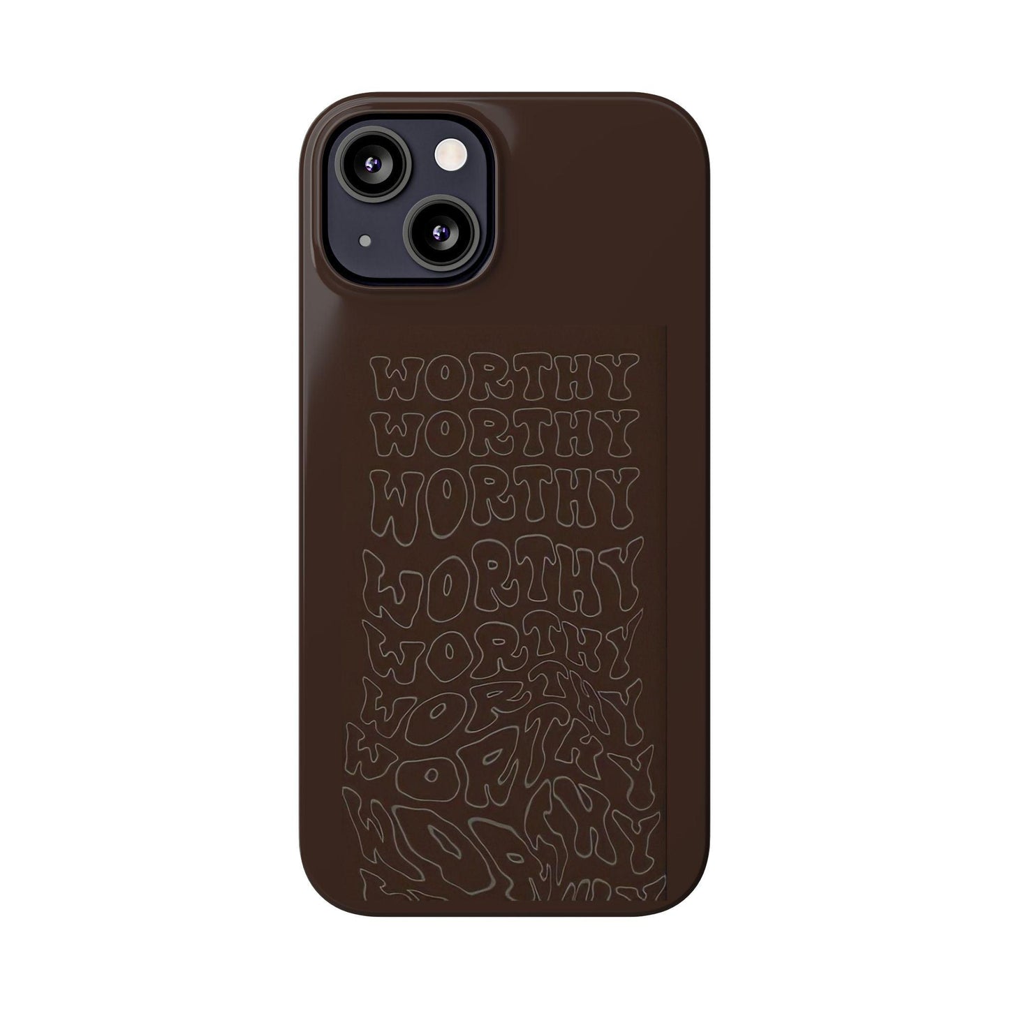 Worthy Brown Slim iPhone Cases